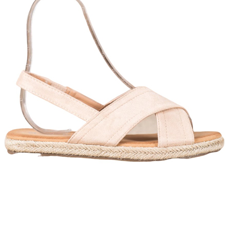 SHELOVET Sandali in pelle scamosciata slip-on marrone