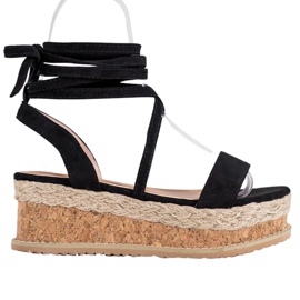 Seastar Sandali in pelle scamosciata allacciati nero
