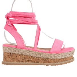 Seastar Sandali in pelle scamosciata allacciati rosa