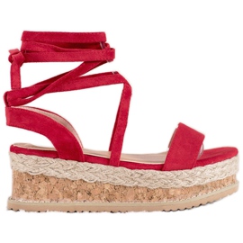Seastar Sandali in pelle scamosciata allacciati rosso