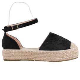 Seastar Espadrillas traforate sulla piattaforma nero