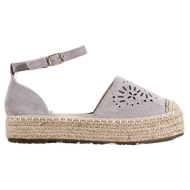 Seastar Espadrillas traforate sulla piattaforma grigio