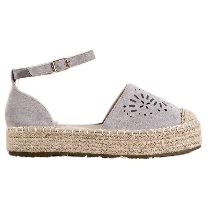 Seastar Espadrillas traforate sulla piattaforma grigio