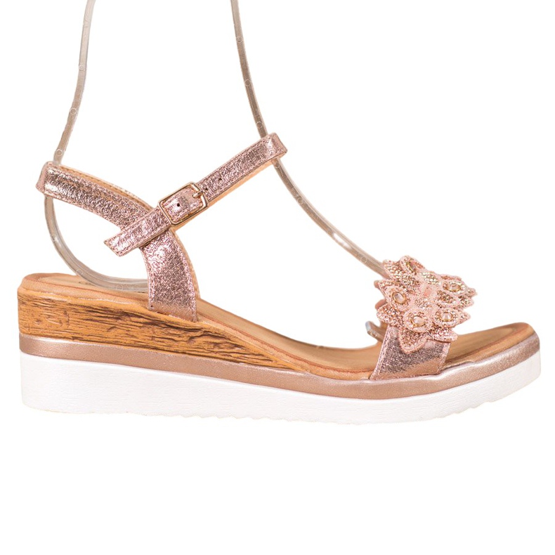 Mannika Zeppe eleganti con decorazioni rosa