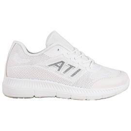SHELOVET Scarpe comode con rete bianca grigio