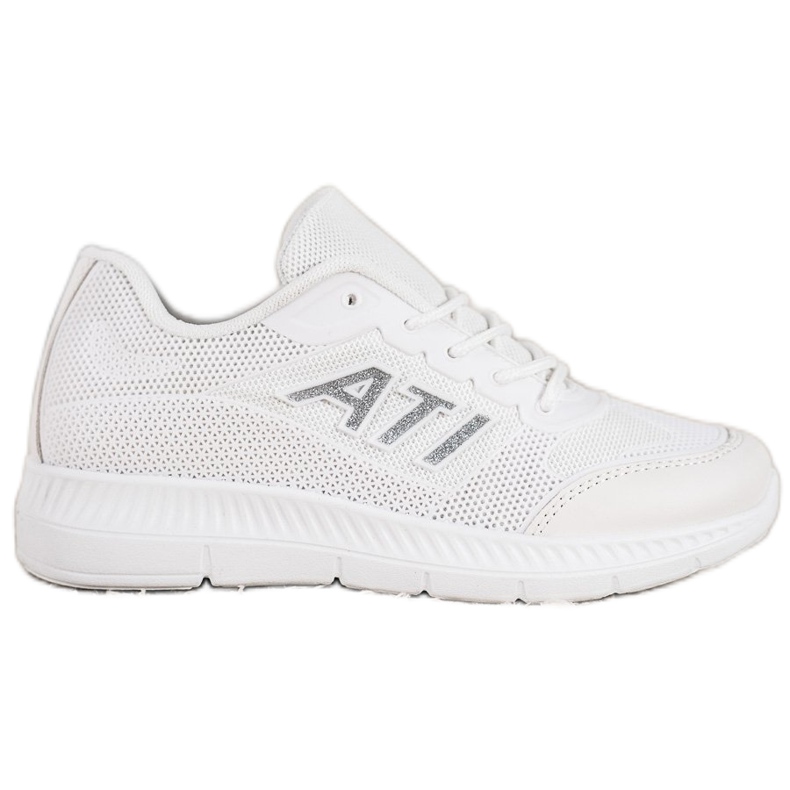 SHELOVET Scarpe comode con rete bianca grigio