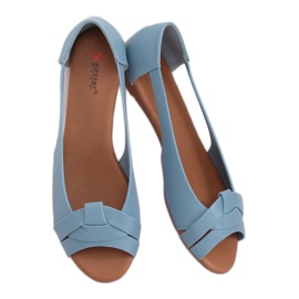 Ballerine ritagliate blu CC221P Blu