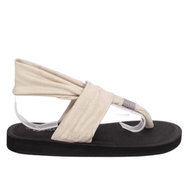Sandali, cotone, beige DD82P Beige