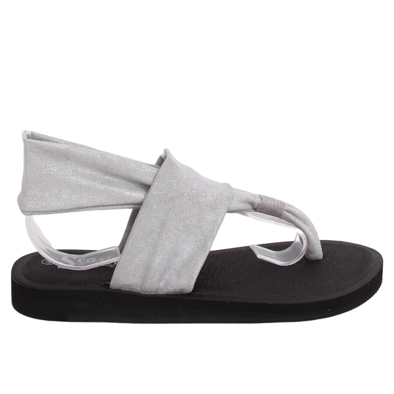 Sandali grigi, cotone, grigio DD82P Gray rosa