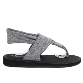 Sandali grigi, cotone, grigio DD81P Gray