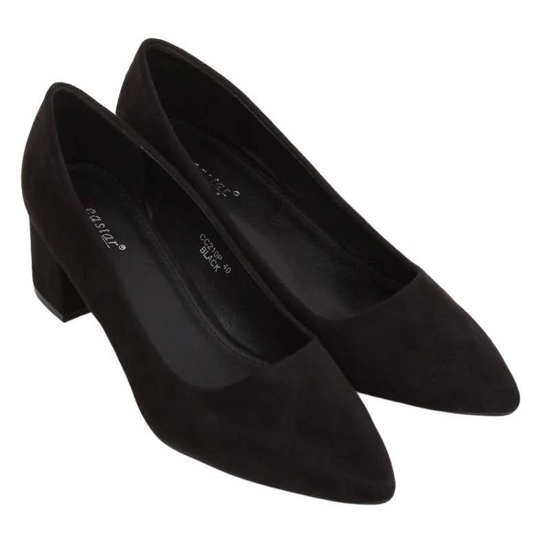 Nero Décolleté tacco basso nero CC210P Nero