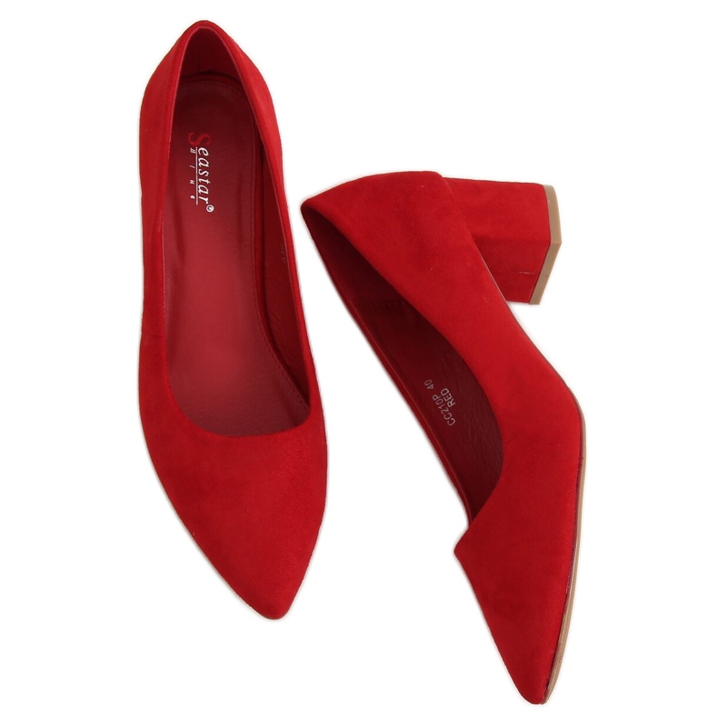 Rosso Décolleté tacco basso rosso CC210P Rosso