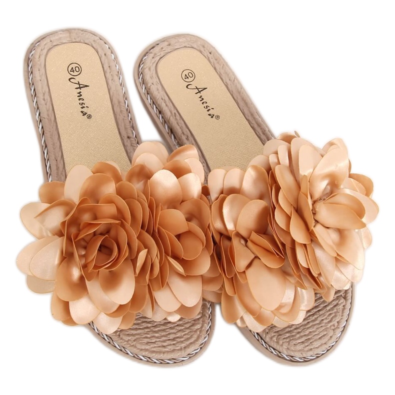 Pantofole da donna beige N-73 Beige