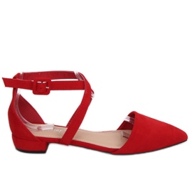 Ballerine con cut-out rosse LL-213P Rosso