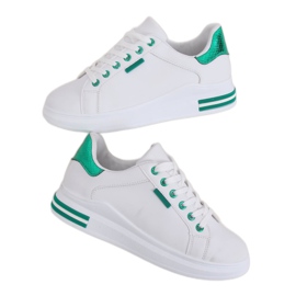 Scarpe sportive da donna bianche NB320P-5 WHITE / GREEN bianca