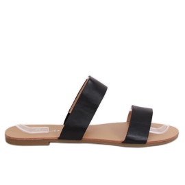 Pantofole dritte nere S060074 Nero