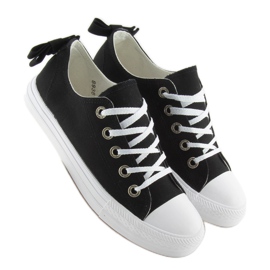 Sneakers da donna con fiocco nere 8935 Black Ii Genere nero