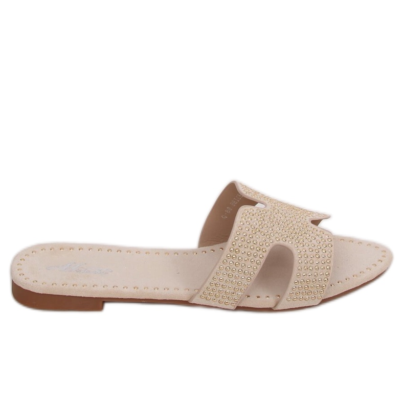 Pantofole da donna beige Q-88 Beige