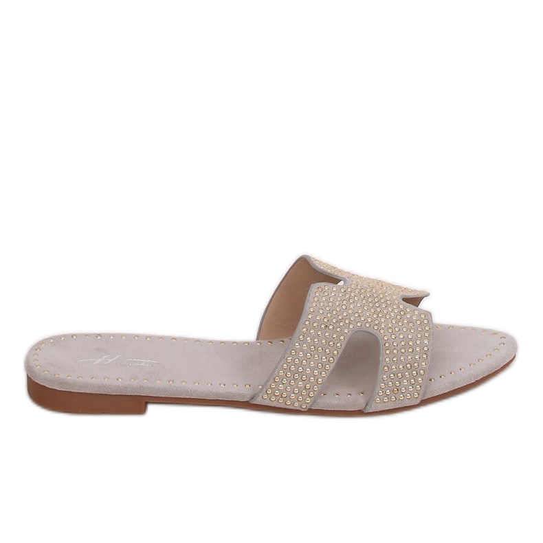 Pantofole grigie da donna grigie Q-88 Grey grigio