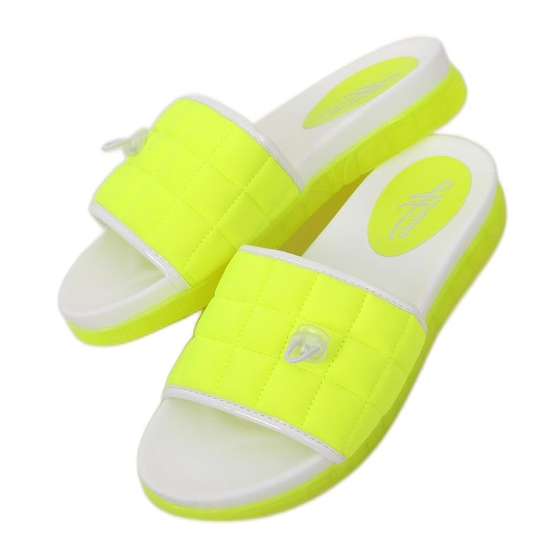 Pantofole da donna neon G-338 Verde multicolore