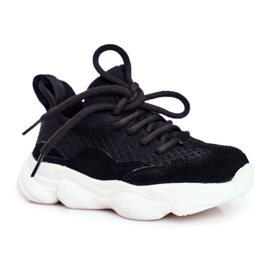 Apawwa Scarpe sportive per bambini stringate nere Volema nero