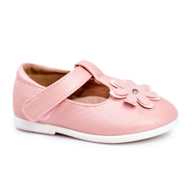 Apawwa Ballerine per bambini su Velcro Flower Pink Anthrela rosa
