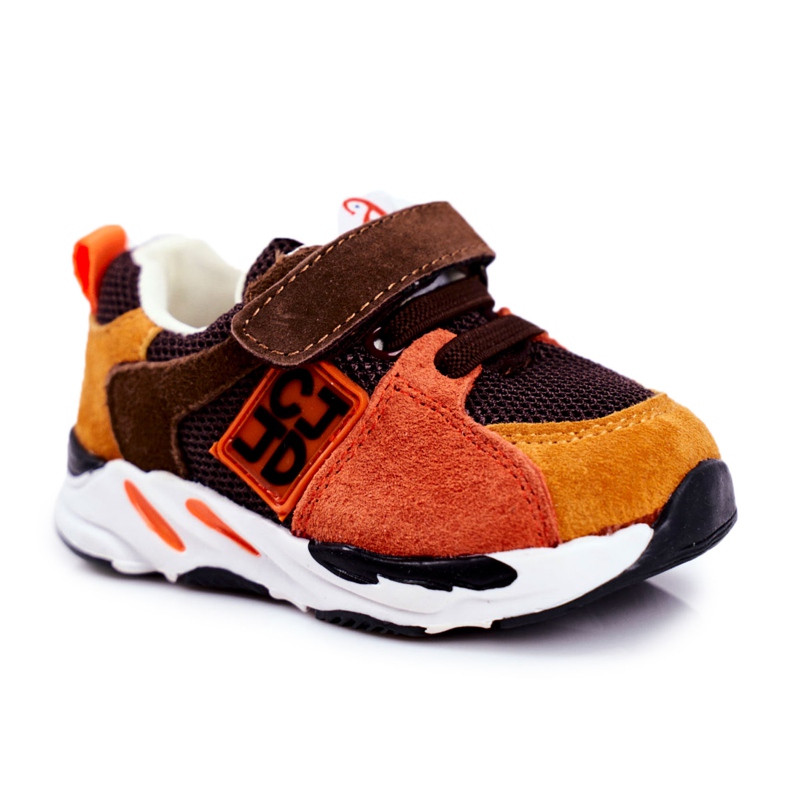 Apawwa Scarpe Sportive Bambino con Velcro Marrone Jonaba arancia multicolore giallo