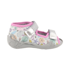 Scarpe per bambini Befado 242P097 rosa grigio multicolore