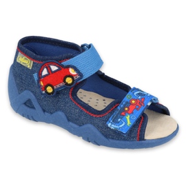 Scarpe da bambino Befado gialle 350P005 blu navy