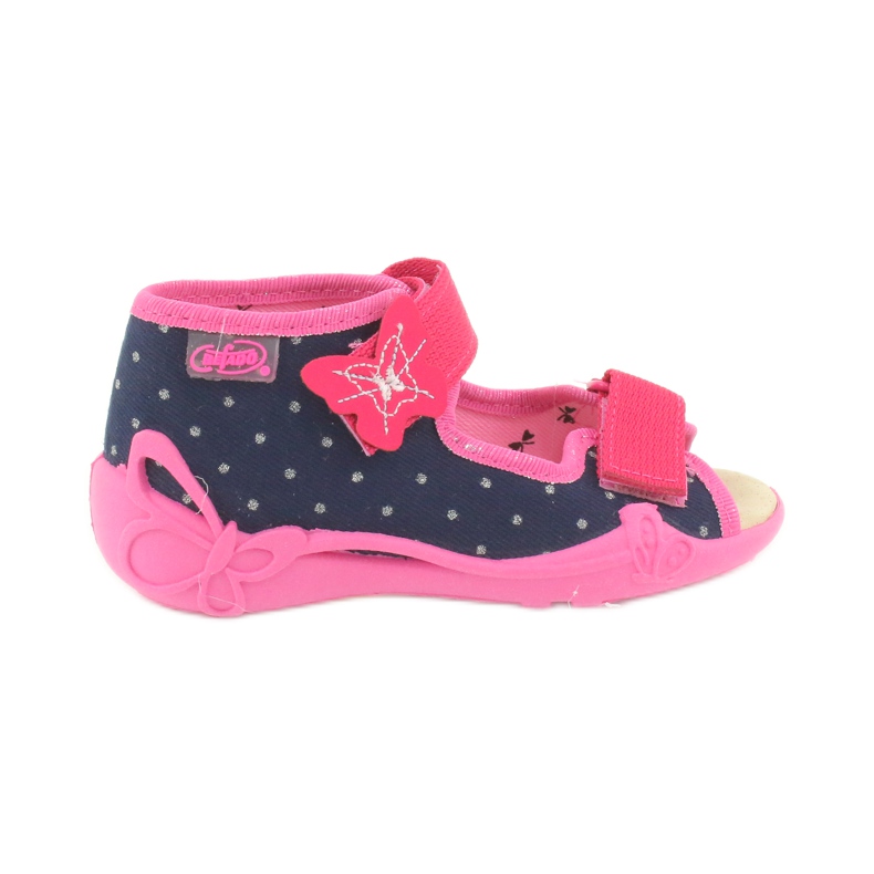 Scarpe da bambino gialle Befado 342P015 blu navy rosa multicolore