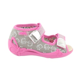 Scarpe per bambini gialle Befado 342P006 rosa grigio