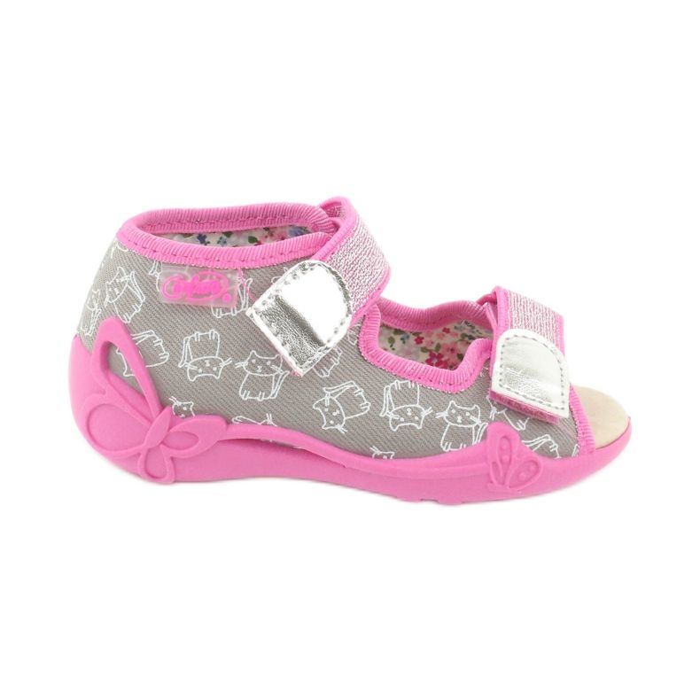 Scarpe per bambini gialle Befado 342P006 rosa grigio