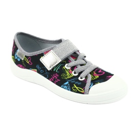 Scarpe per bambini Befado 251Q137 nero rosa argento grigio