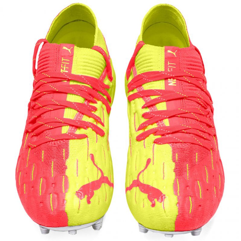 Puma Future 5.1 Netfit Osg Fg Ag Jr 105946 01 scarpe da calcio grigio giallo