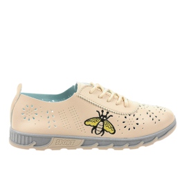 Sneakers traforate beige con l'impronta JH81171-2