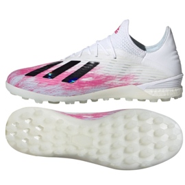 Scarpe da calcio Adidas X 19.1 Tf M EG7135 multicolore bianca