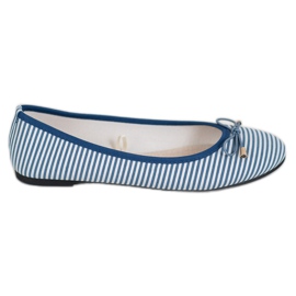 SHELOVET Ballerina a righe bianco blu