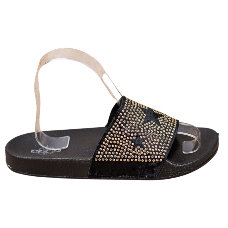 SHELOVET Pantofole Velour Con Stelle nero