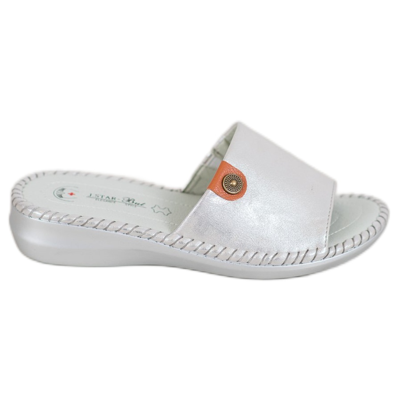 J. Star Pantofole casual in ecopelle grigio