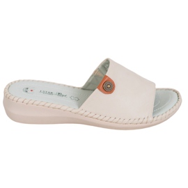 J. Star Pantofole casual in ecopelle beige