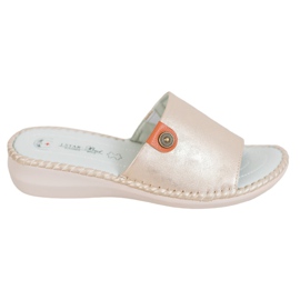 J. Star Pantofole casual in ecopelle d'oro