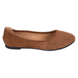 Diamantique Ballerina Classica Con Cristalli marrone