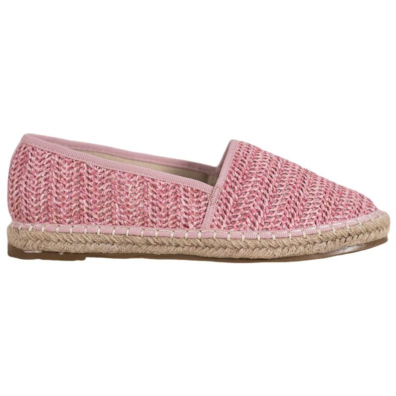 SHELOVET Espadrillas rosa intrecciate