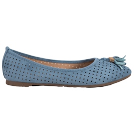 Ballerine scamosciate traforate VINCEZA blu