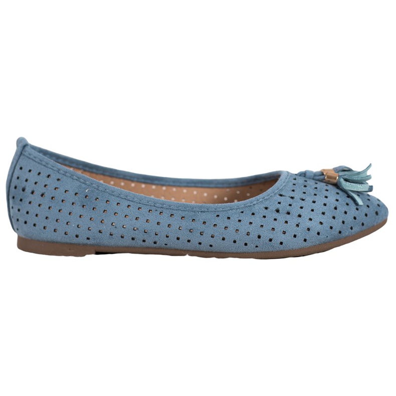 Ballerine scamosciate traforate VINCEZA blu
