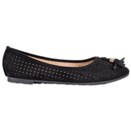 Ballerine scamosciate traforate VINCEZA nero