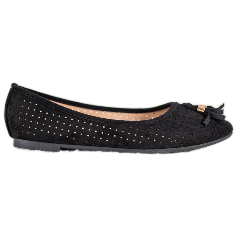 Ballerine scamosciate traforate VINCEZA nero