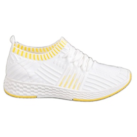 SHELOVET Scarpe Slip-On in tessuto bianco
