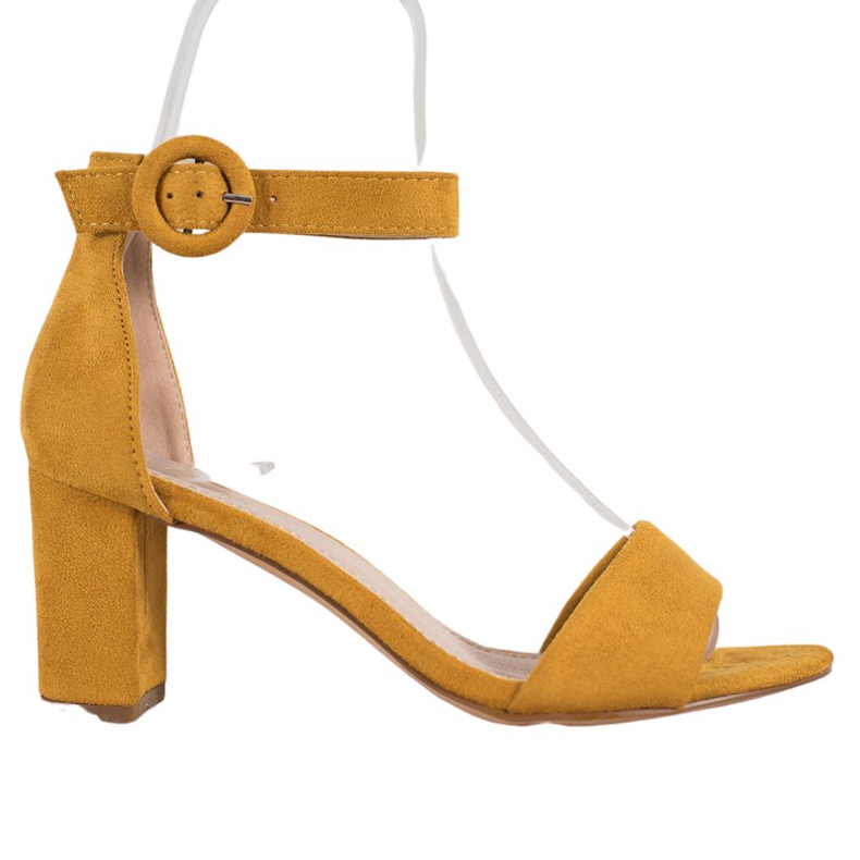 Evento Sandali classici con tacco alto giallo