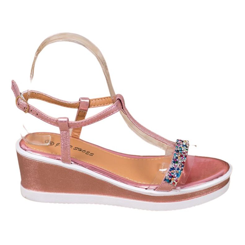 SHELOVET Zeppe alla moda con ecopelle rosa